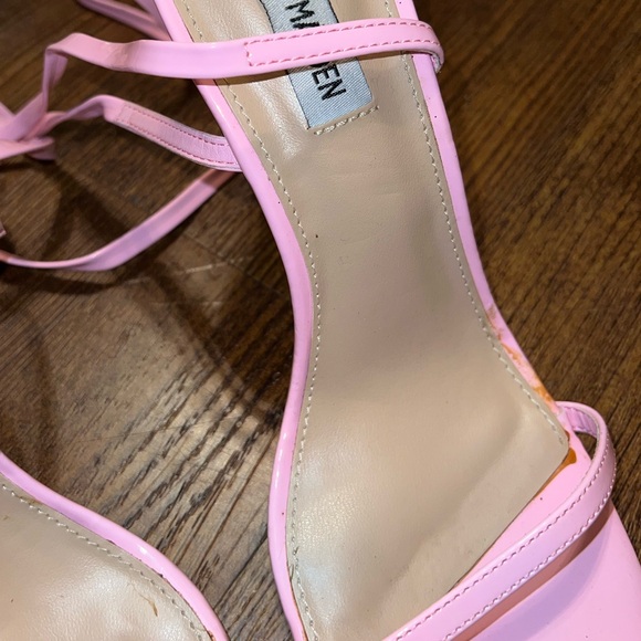 Steve Madden Uplift Pink Strappy Lace Up Ankle Wrap Heels Women’s Size 9 - Picture 7 of 11